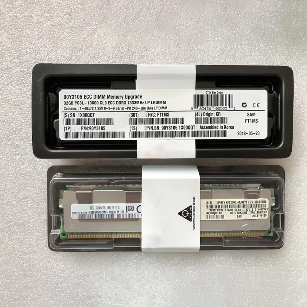 

Server Memory 90Y3105 90Y3107 47J0176 For IBM 3850 X5 X3500 3650 M4 3950X5 32GB 1333MHz DDR3L ECC REG RAM Works Perfectly