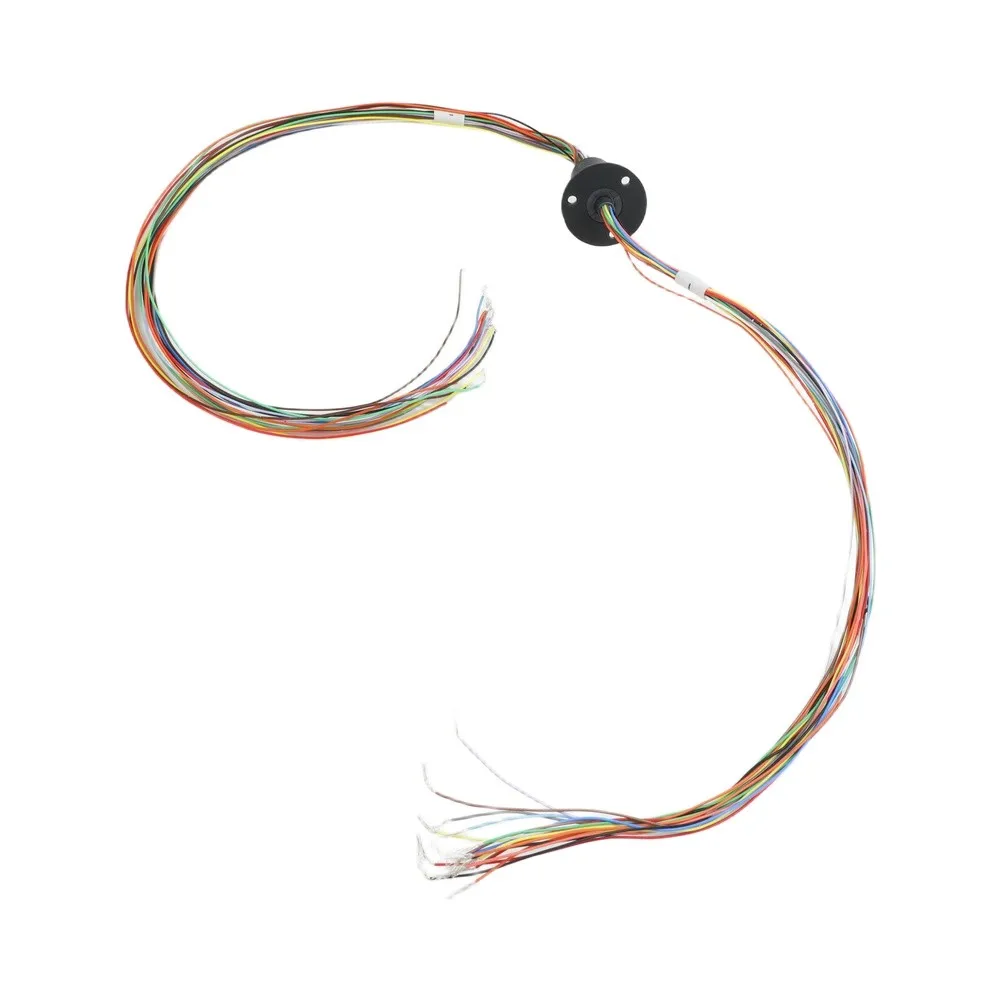 18 Channel 2A Hollow Bore Slip Ring 12.5mm Outer Dia 360 Deg Continuous Rotation for Test Equipment and Lab Devices