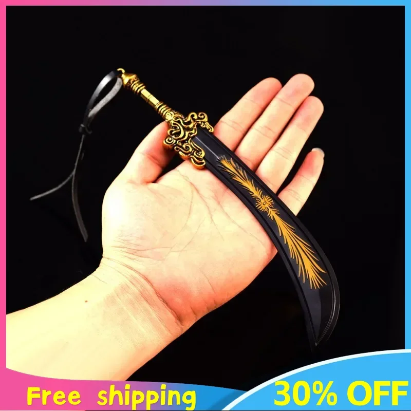 

22cm Shattered Star Greatsword Radahn Eldens Peripheral Metal Katana Weapon Carved Knife Model Accessories Decoration Gifts Toys