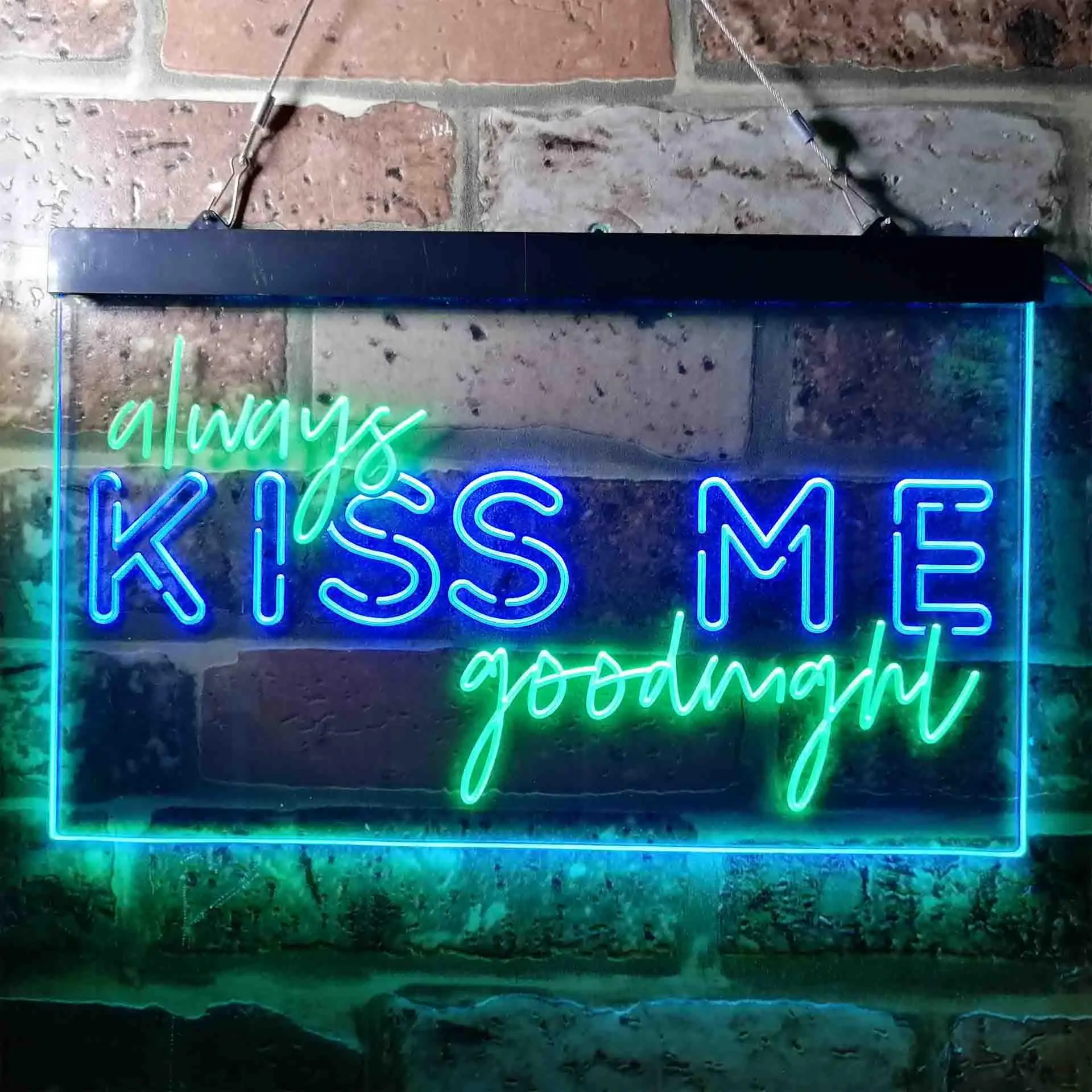 

Двухцветная светодиодная неоновая вывеска Always Kiss Me Goodnight st6-i3694