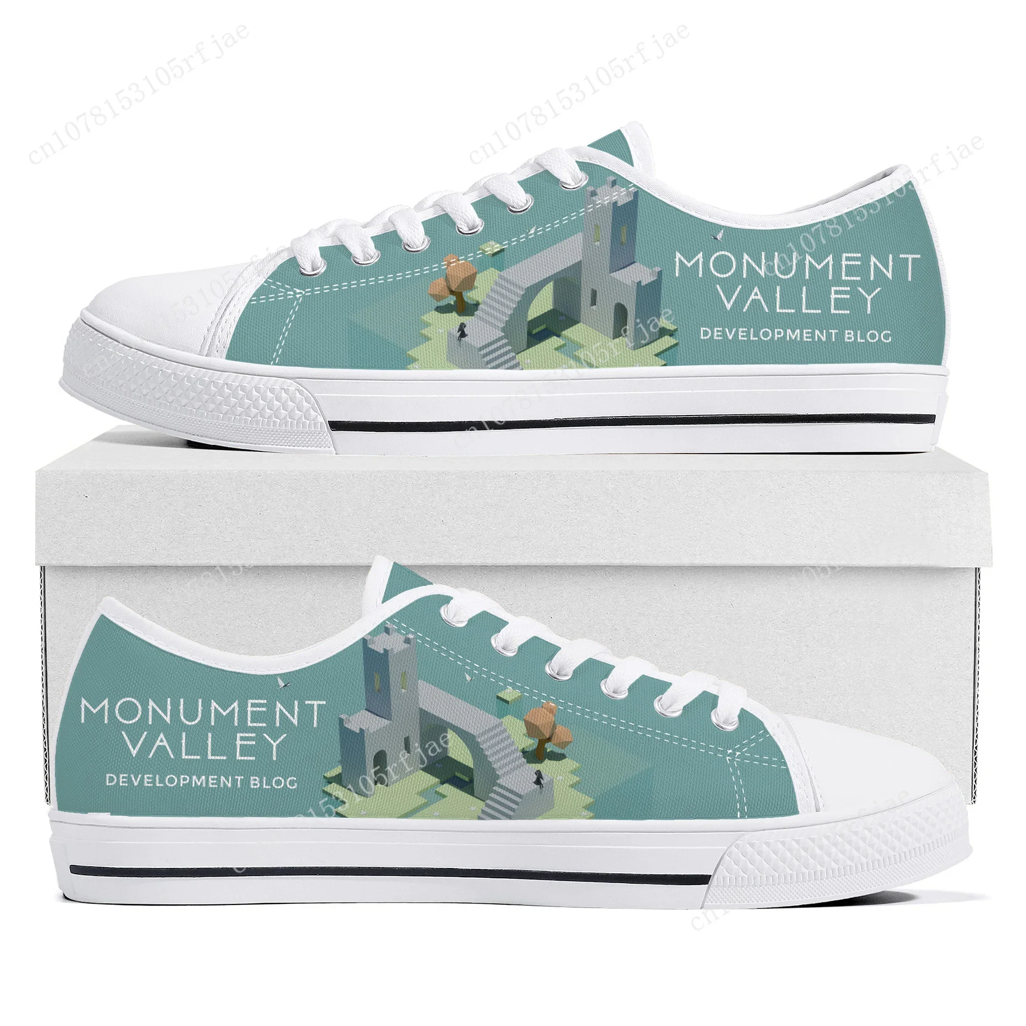 Monument Valley Low Top Sneakers Hot Cartoon Game Womens Mens Teenager High Quality Canvas Sneaker Couple Custom Built Shoes