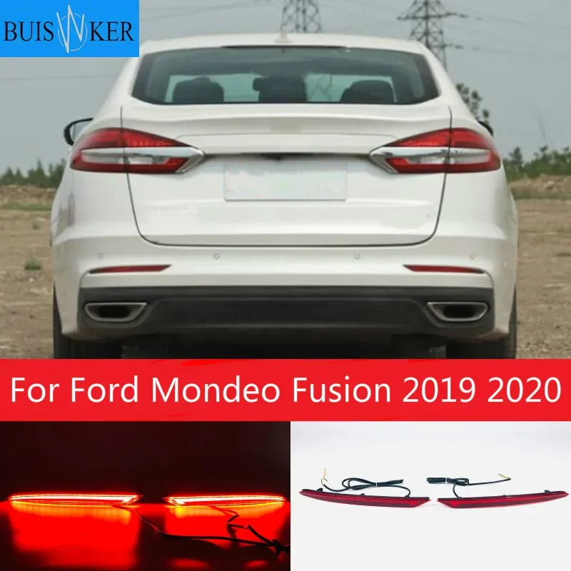 

Многофункциональный светодиодный светильник для бампера для Ford Mondeo Fusion 2019 2020, задний противотуманный фонарь, стоп-сигнал, указатель поворота, отражатель