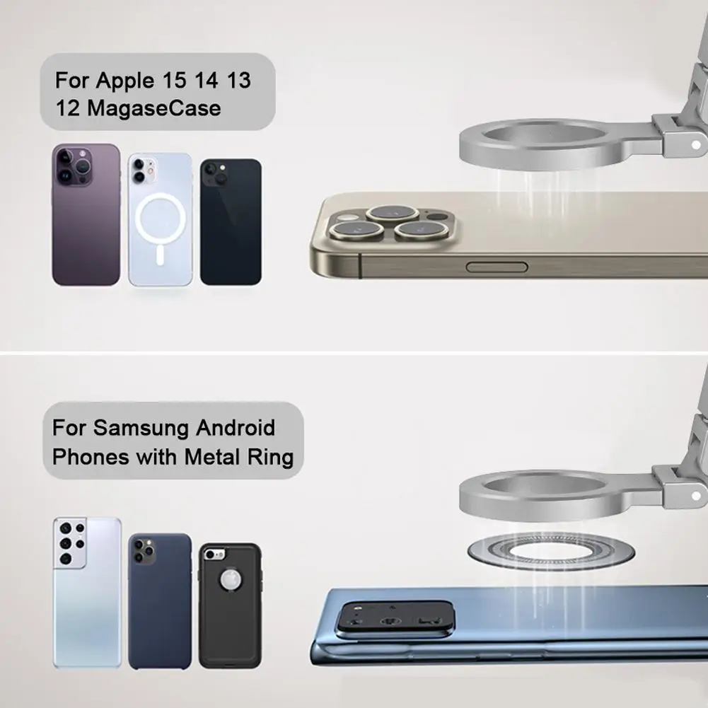 다기능 자석 휴대폰 거치대 범용 조절 가능 휴대용 모바일 폰 브래킷 데스크탑 접이식 클립 폰 지지대