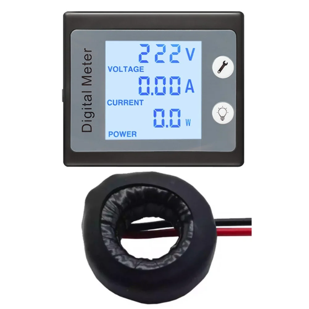 32-100A AC Digital Multimeter LCD Display Power Monitor Voltage Current Meter With STN Full-view LCD Screen Display