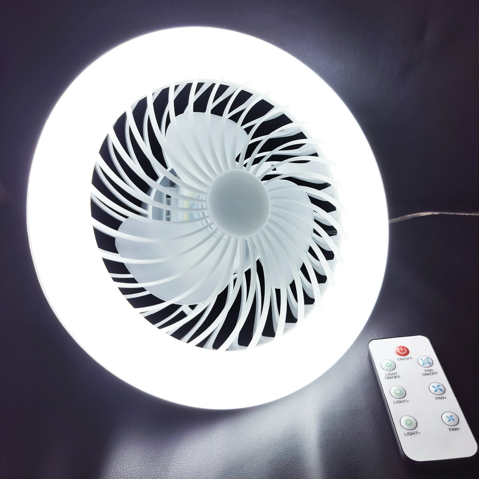 

E27 Low Profile Ceiling Fan Lamp, 3 Blade 6 Wind Speed Fans, 3000-6000K Adjustable Color Temperature and Brightness Max.3000lm