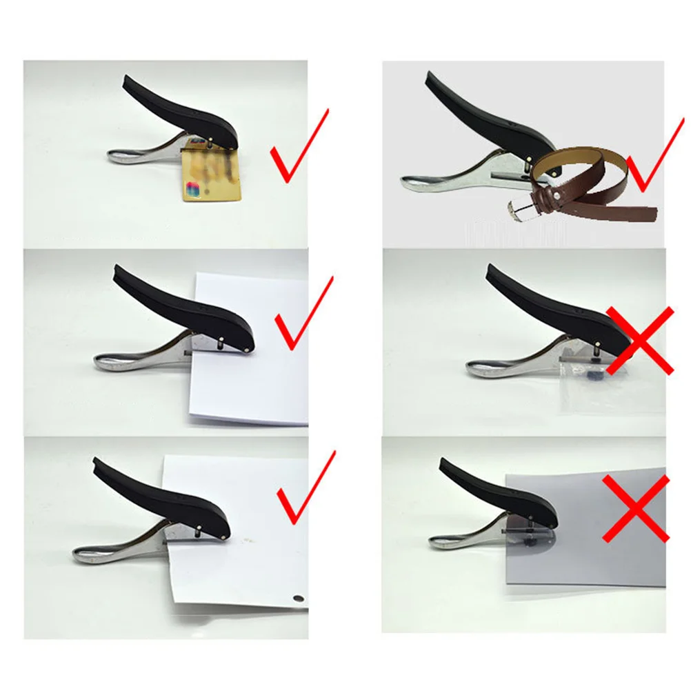 

3mm Single Hole Punch Metal Heavy Duty Paper Puncher Black Easy Use for Home Office School Art Design Hole Puncher