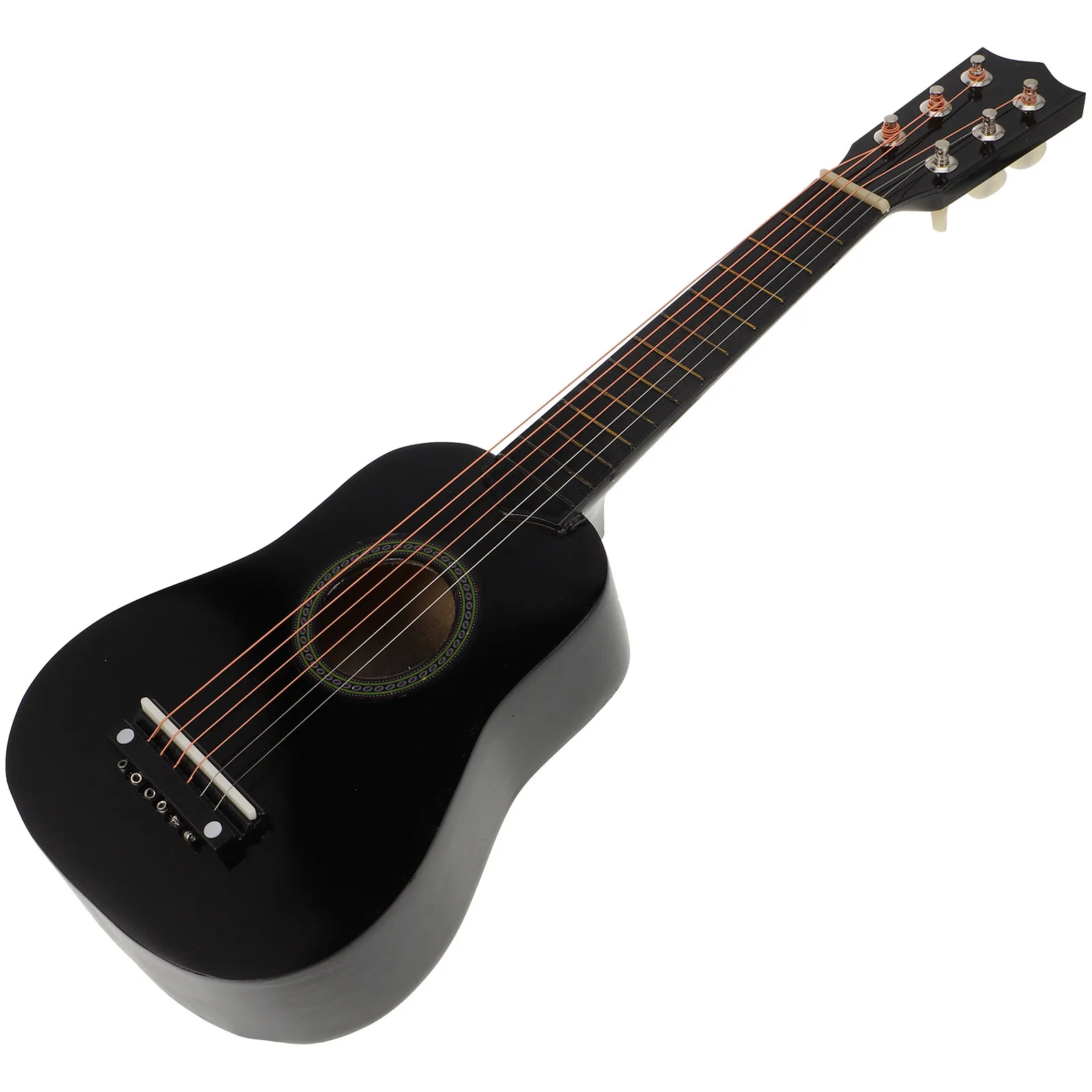 21 Inch Children Guitar Small Size Wooden Acoustic Guitar Portable Black Kids Musical Instrument Beginner Musical Instrument