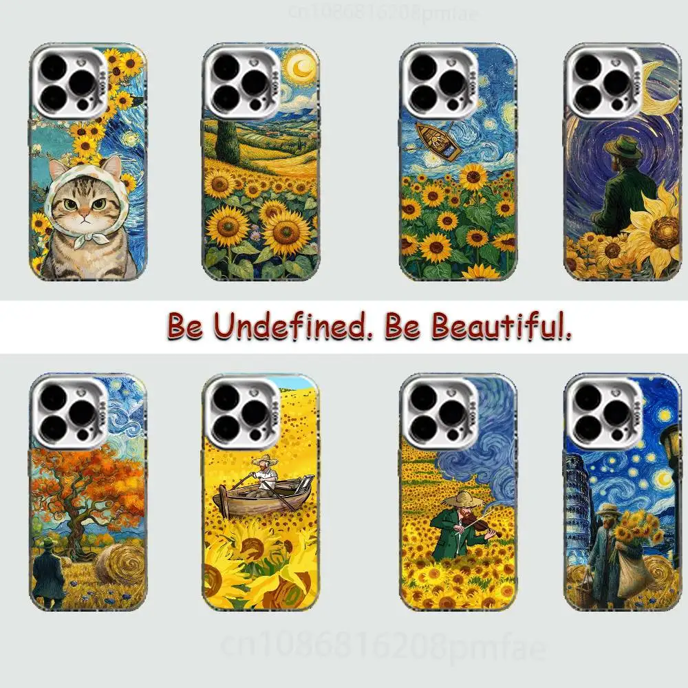 

Van Gogh Sunflowers White Shockproof Phone Case For iPhone 17,16,15,14,13,12,11,Pro,XS,Max,Plus,Mini,SE
