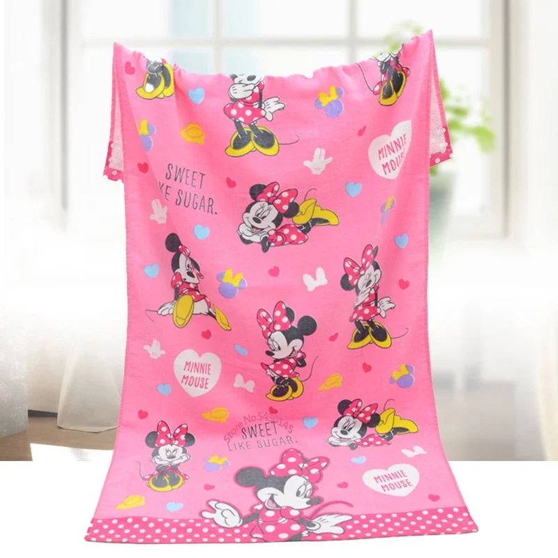 Disney Cartoon Bath Towel Children\'s Beach Towel Summer Mikey Mouse Minnie Stitch Dumbo Toy Story Boy Girl Birthday Gift 60x120c