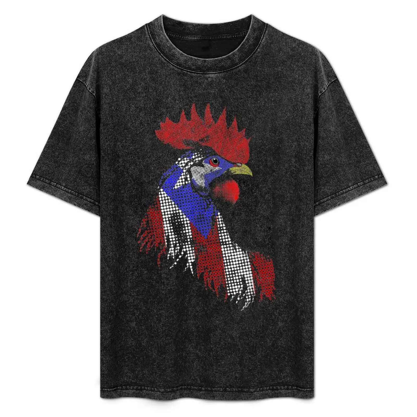 Camiseta con la bandera de Puerto Rico y el gallo de Puerto Rico
