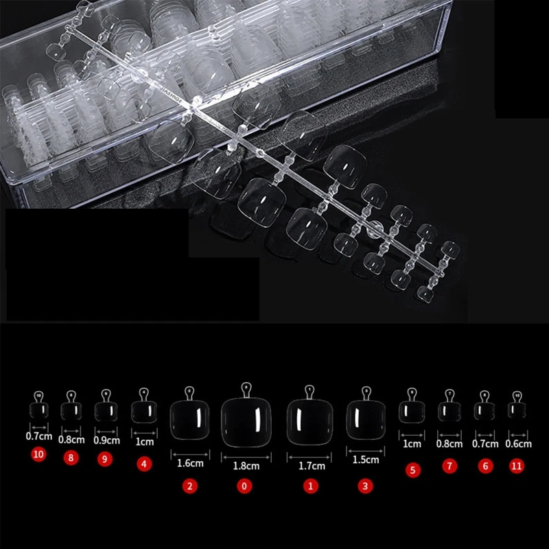 240/504pcs Unhas pés para pontas acrílicas Unhas falsas prensadas na cobertura completa