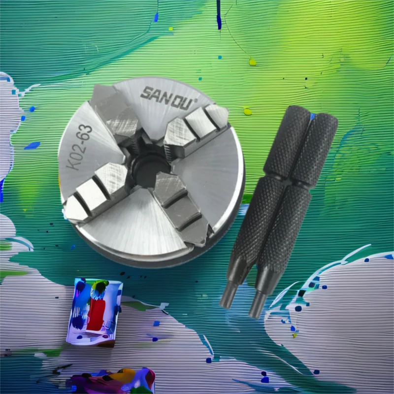 

SANOU Mini Wood Lathe Chuck 4 Jaw Self-Centering Chuck for Mini Wood Lathe Precision Clamping Tool