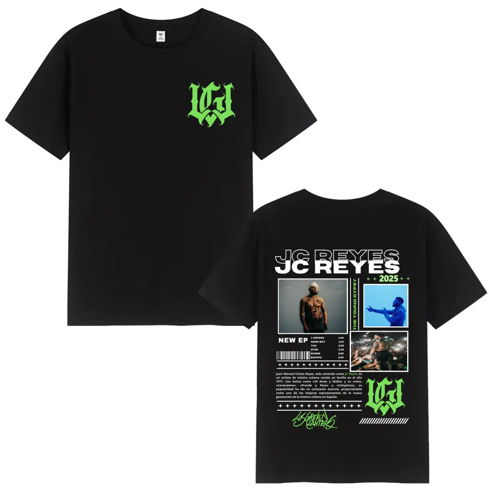 

Рэпер Jc Reyes Tour 2025 Футболки с графическим рисунком Мужская женская одежда Хлопковые футболки Большие летние свободные футболки с короткими рукавами