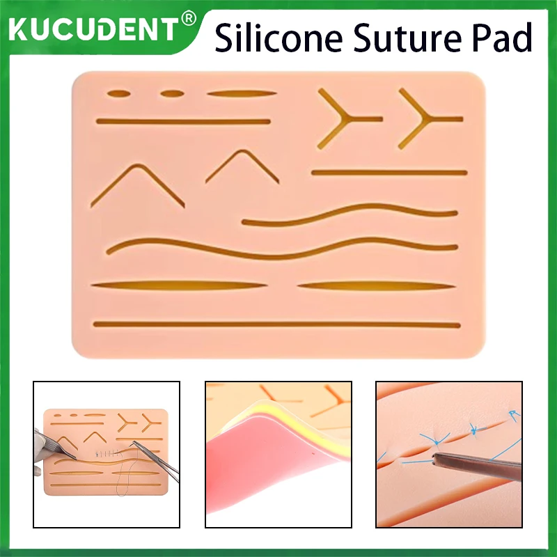 

Silicone Skin Pad Suture Training Kit Surgical Wound for Surgeon Medical Practice Training Traumatic Dentist Operate Pads Tools