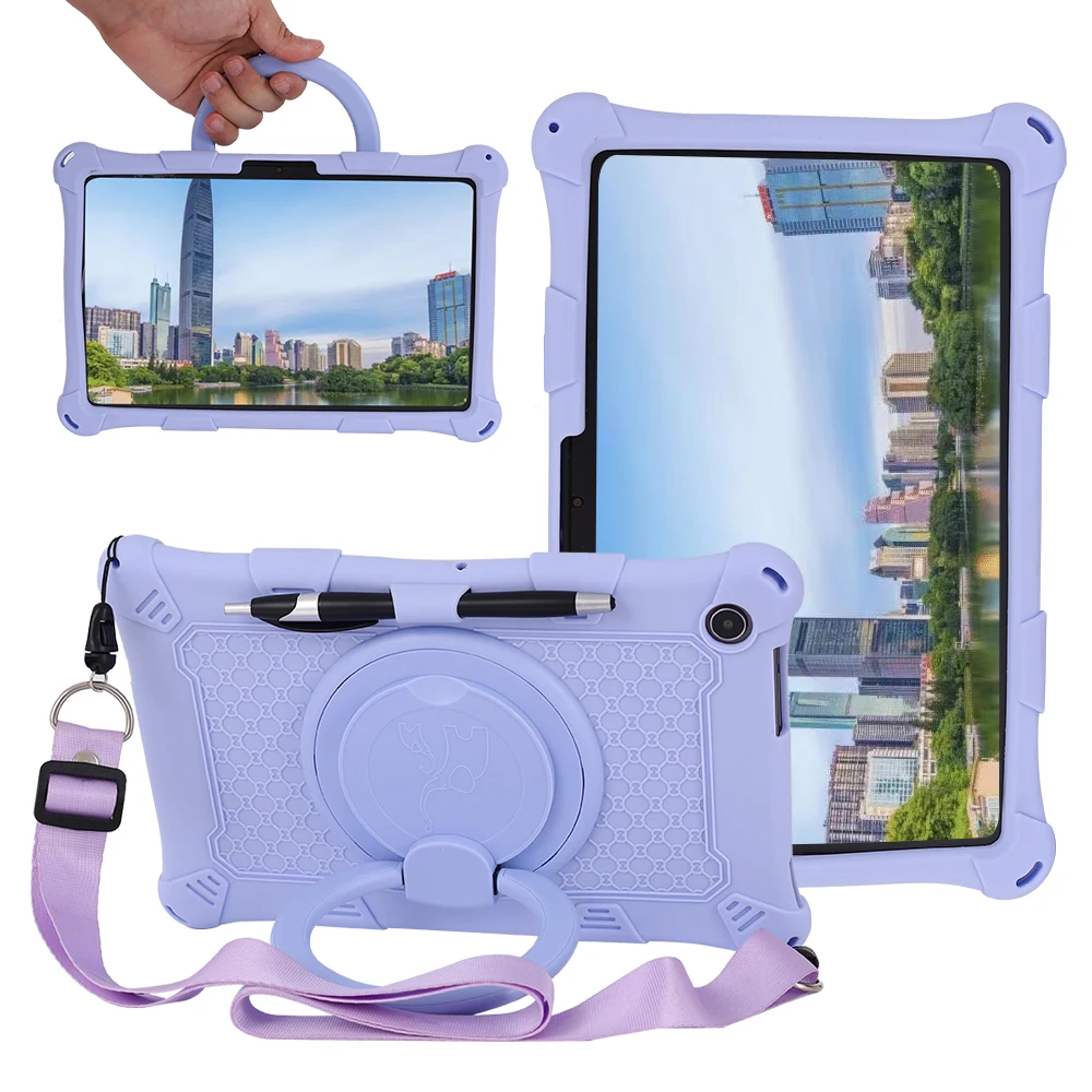 

Вращающийся на 360° детский мягкий чехол для Alldocube iPlay 50 60 mini Pro 8,4 дюйма, мягкий силиконовый чехол-подставка, противоударная ручка, ручка на плечо