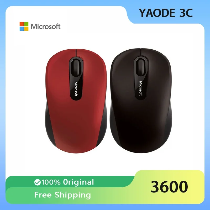 

Microsoft 3600 Wireless Mouse Bluetooth4.0 2.4G Lightweight E-sports Gaming Portable Computer Mouse Accessory for Game Office