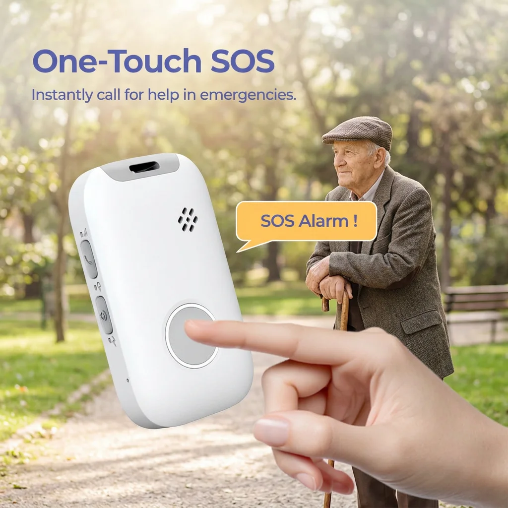 Smart Health Elderly SOS Button Pendant  Senior Fall Detection Mobile Alarm Device Personal Tracker for Autism Kids