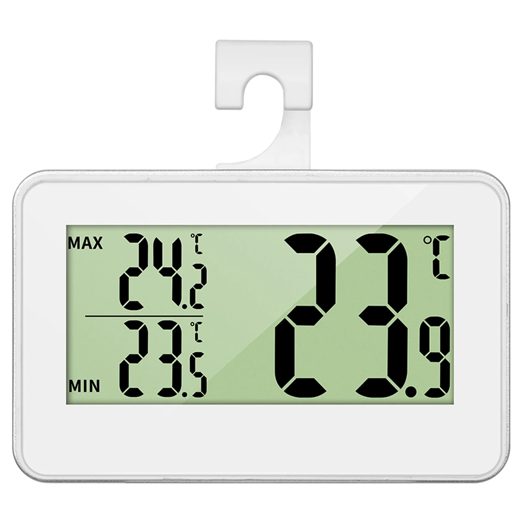 Electronic Digital Refrigerator Thermometer LCD Screen Fridge Freezer Temperature with -20 Celsius to 60 Celsius White