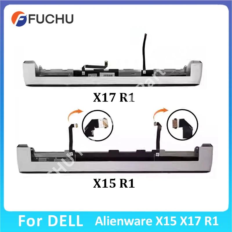 Laptop Case White Hinge Clutch Cover for Dell Alienware X17 X15 R1 005G34 050XP3 Replacement Air Outlet Cooling Shell With Lamp