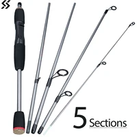 Sougayilang-caña de pescar giratoria de 5 secciones, postes fuertes y ligeros de 1,8 M para viajes, Pesca de agua dulce