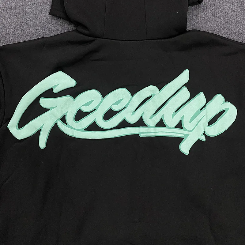 Américain Vintage classique à capuche haute rue tendance rue dames Harajuku Hip Hop chemise gothique lettre impression décontracté Joker manteau