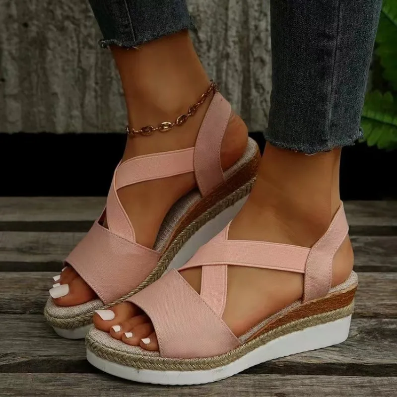 Women Platform Sandals 2024 New Summer Fashion Wedges Shoes for Women Lightweight Gladiator Non Slip Casual Sandals for Women