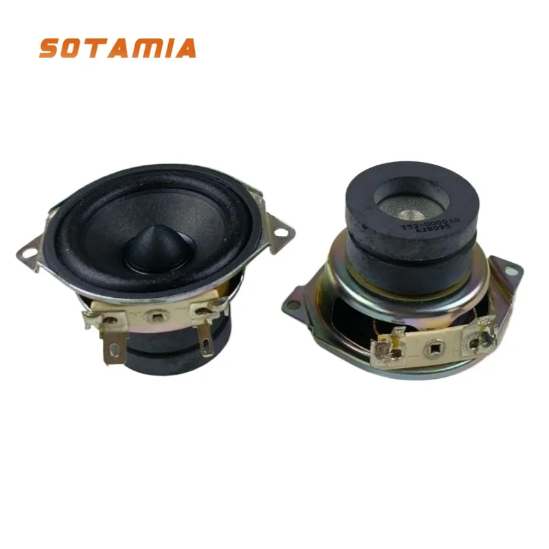 SOTAMIA 2 Stück 2 Zoll Vollfrequenz-Schräglautsprecher 52 mm 4 Ohm 15 W Stoffkante Dual Magnetic Audio Hifi Lautsprecher für JBL Lautsprecher
