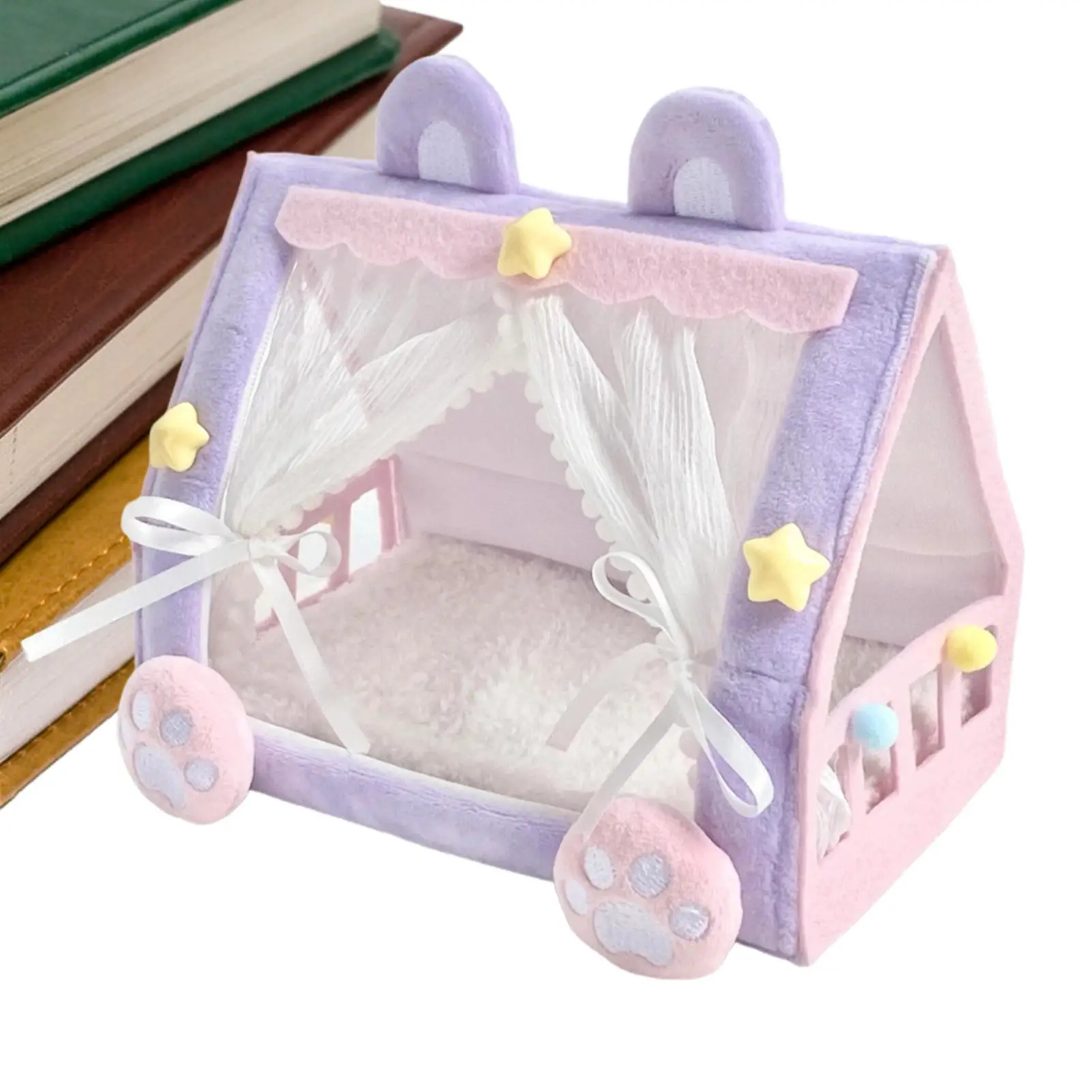 

Baby Crib For Dolls Adorable Miniature House Tent Design Toy Cribs For Baby Dolls For GirlToddler Kids Play Nursery Pretend Play