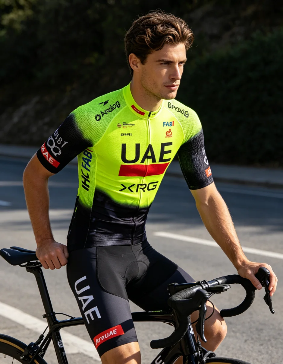 

New Tour UAE Team Cycling Maillot Jersey Shorts Men Women Ciclismo Road Bicycle Jersey Riding Bike T-shirt Pants Clothing