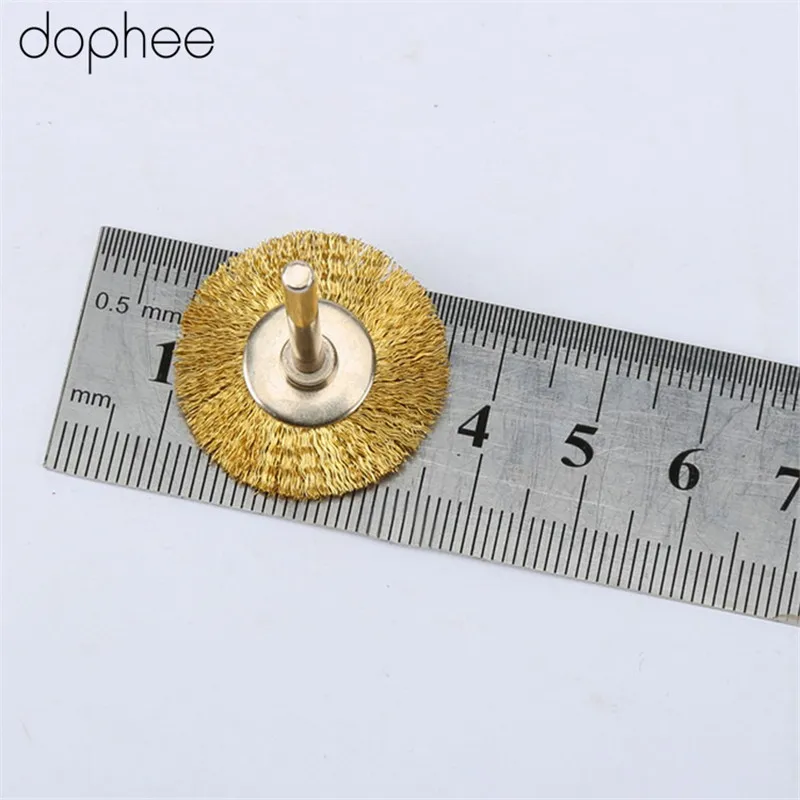 5Pcs Copper Wire Wheels 25mm Diameter Disc Dremel Accessories Brushes for Grinder Rotary Tool 3.17MM Shank Polishing Mini Drill