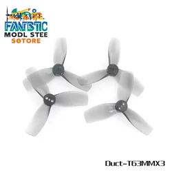 2 Pairs Of DT63M63mm * 3 3-Blade 2.5-Inch Crossing Aircraft Propellers Made Of Pc Material Suitable For Bee25 2.5-Inch Dt63mm