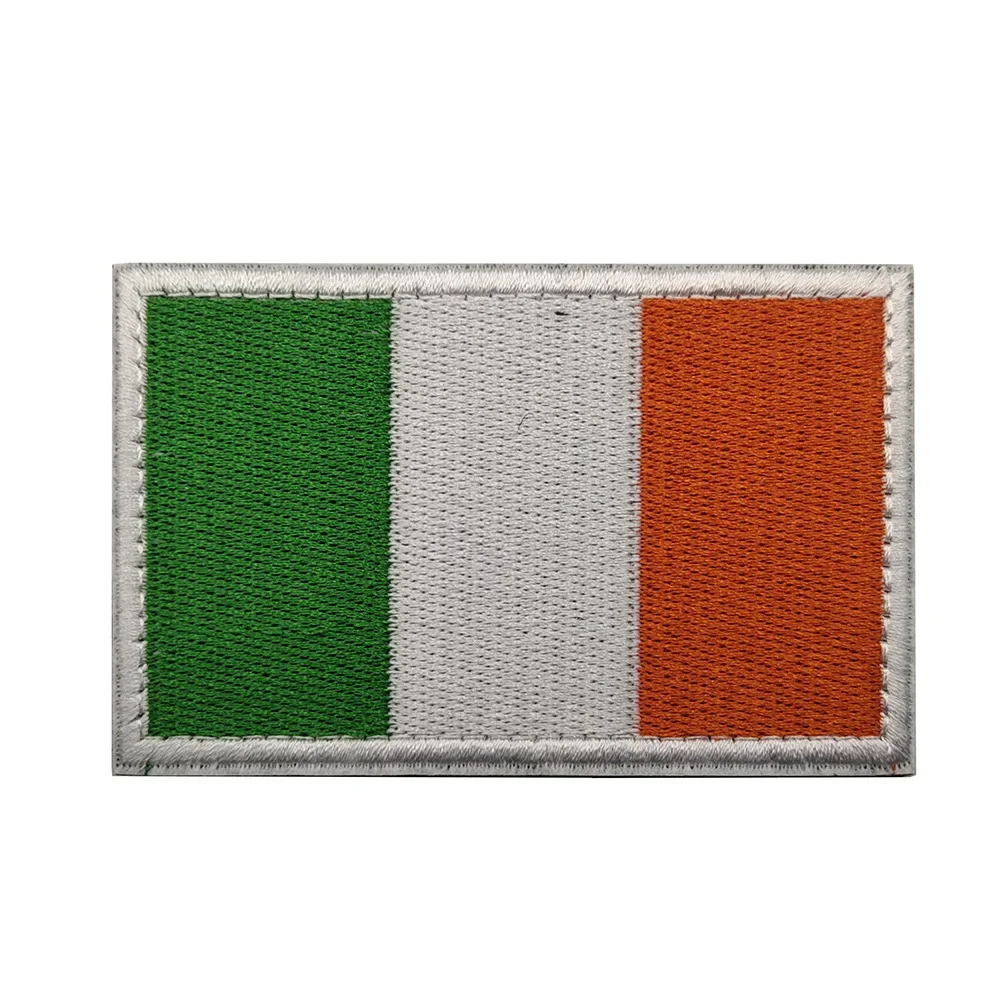 IR IRELAND Flag Patch Night Identification Badge 3 Bar Tactical Morale Armbands Outdoor Backpack Hat Clothes Decorative Decals