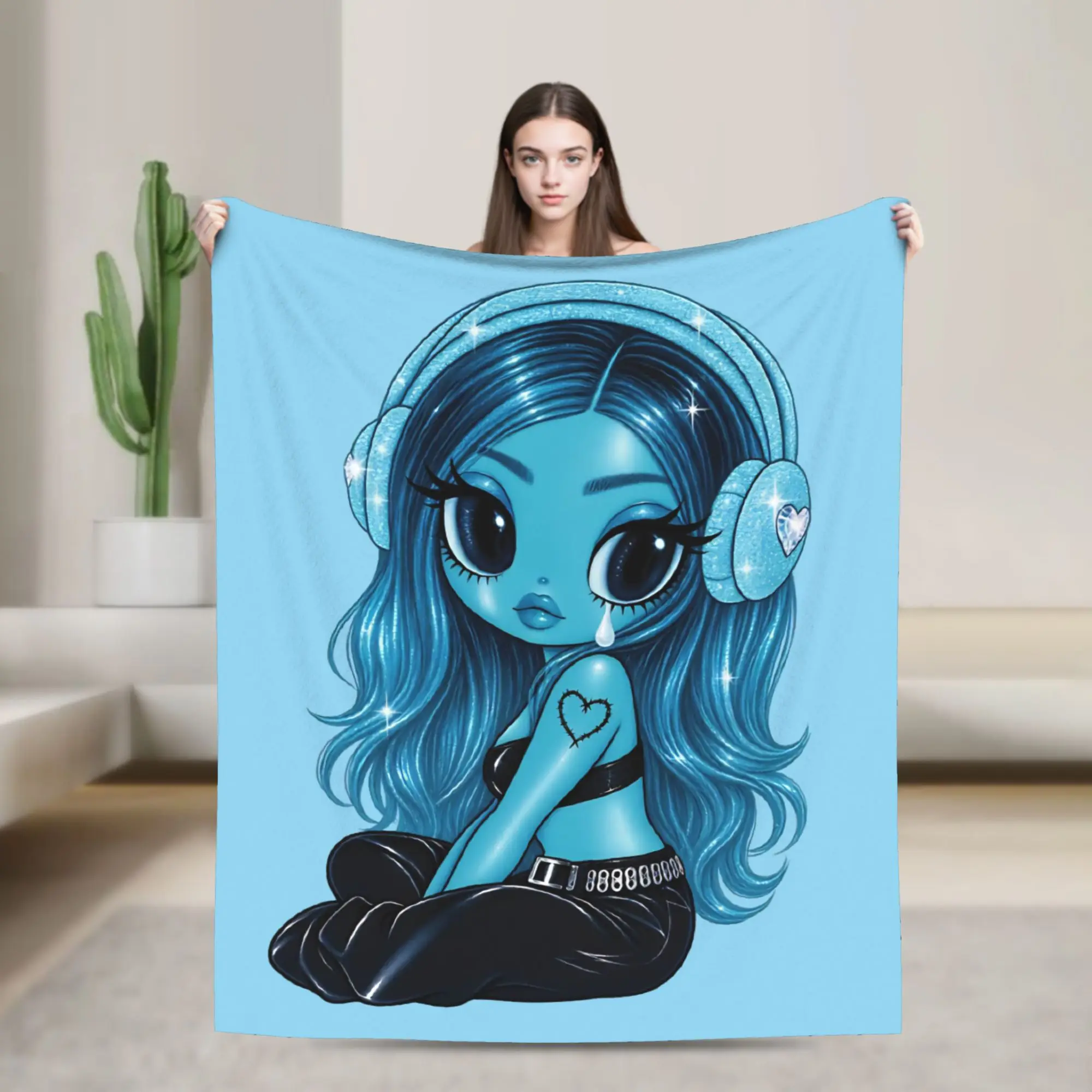 Karol G I Don't Regret Feeling So Much Blankets  Flannel Funny Warm Throw Blankets for Coverlet Autumn/Winter