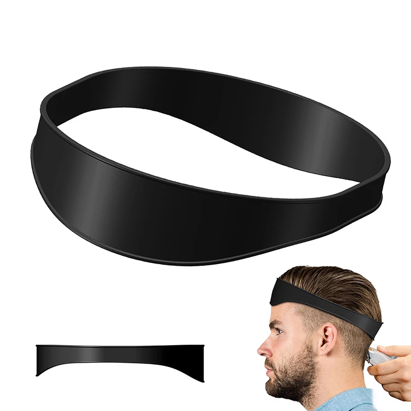 Hair Trimming Curved Silicone Haircut Band for DIY Home Haircuts Buzz Fade and Taper Guide for Clippers