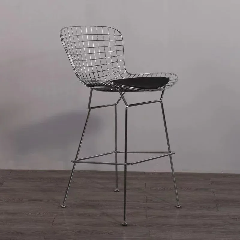 

Industrial Designer Bar Chairs Metal Modern Ergonomic Sturdy Island High Chairs Counter Unique Backrest Sillas De Bar Furniture
