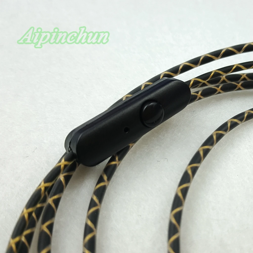 Aipinchun 3,5mm l Biege buchse DIY Kopfhörer kabel mit Mikrofon Controller Reparatur Ersatz Kopfhörer Kabel