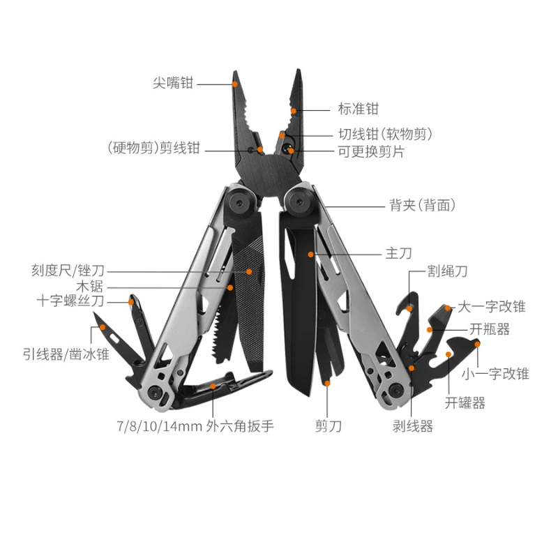 

Multi-function pliers Outdoor pocket knife folding pliers Portable equipment Multi-purpose combination wrench tool