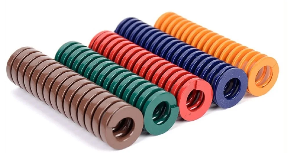1 قطعة القطر الخارجي 20 مللي متر القطر الداخلي 10 مللي متر L20-100mm دوامة ختم ضغط يموت الربيع أصفر أزرق أحمر أخضر بني اللون #5