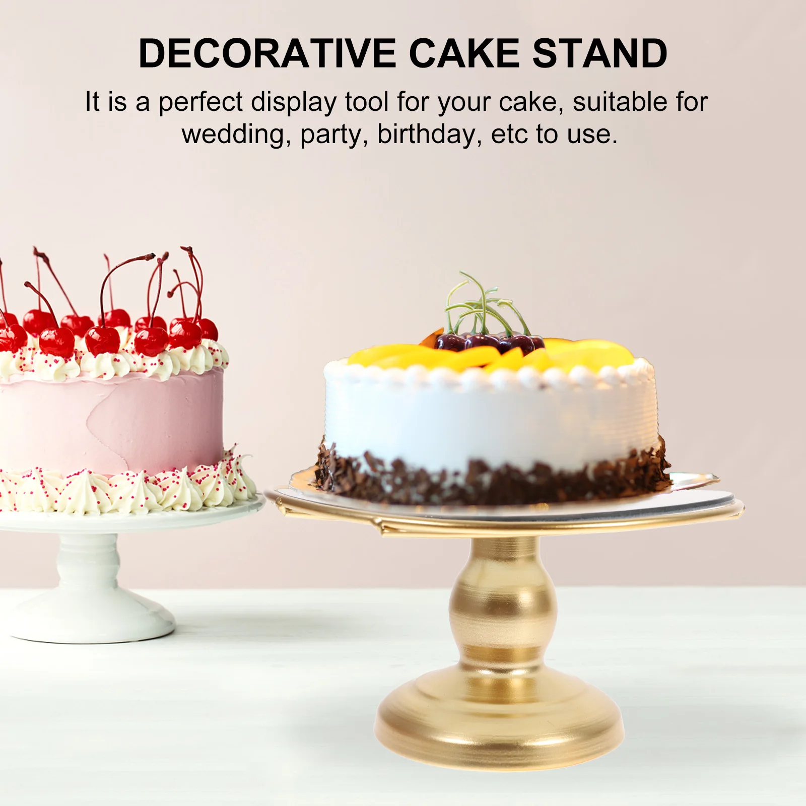 

Elegant European Style Cake Stand Decorative Tray Rack for Party Display White Tabletop Holder Serving Cupcake