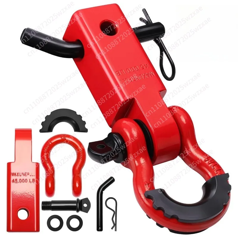 

Крюк для буксировки внедорожников с квадратным профилем из утолщенной углеродистой стали, грузоподъемность 4,75 тонны, для спасения заднего колеса, аксессуар для заднего прицепа