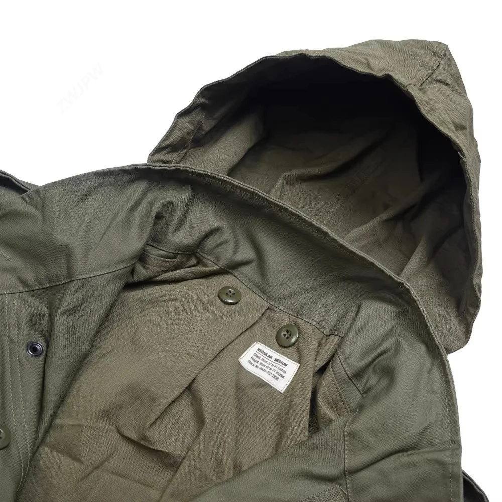 ww2 Korean War Vietnam War US Army M65 jacket Trench Coat Retro Cotton Satin uniform high quality