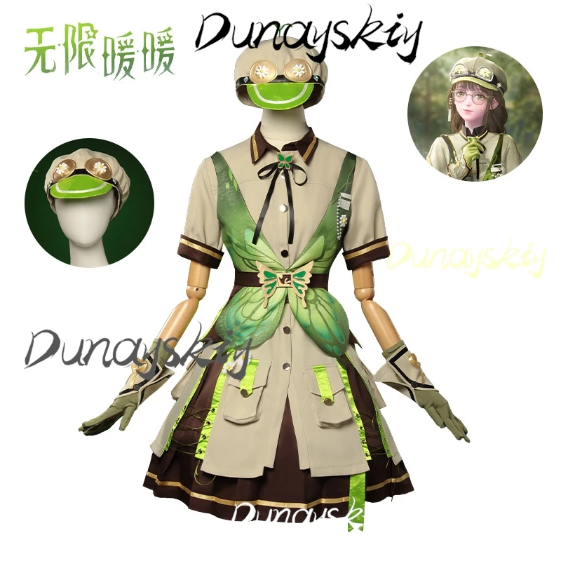نيكي تأثيري أنيمي إنفينيتي نيكي الأخضر لوليتا فستان شعر مستعار العالم المفتوح مجموعة الغابات دعوى هالوين المرأة الزي المخصص