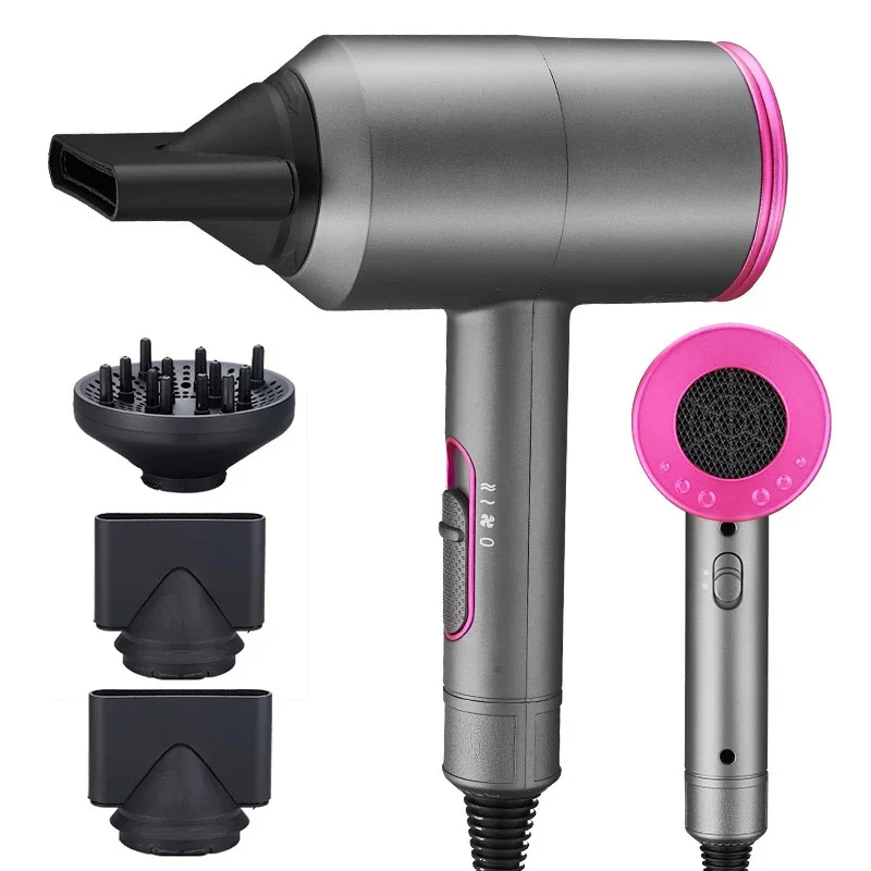 Hair Dryer Professional Negative Ion 2000w Household Salon Dryer Fast Blowing  Cold and Hot Air With Diffuser 3 Nozzles