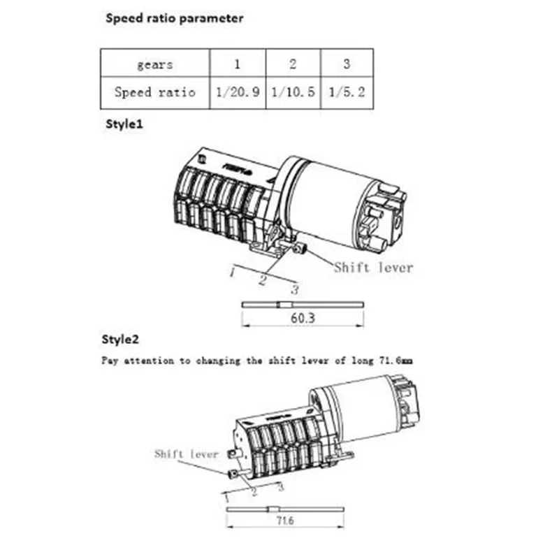 LESU Transmission Gearbox 3 Speed With Motor And Transfer Case 1/14 Tamiya Tractor Truck Dumper Diy Model Accessories 770S MAN