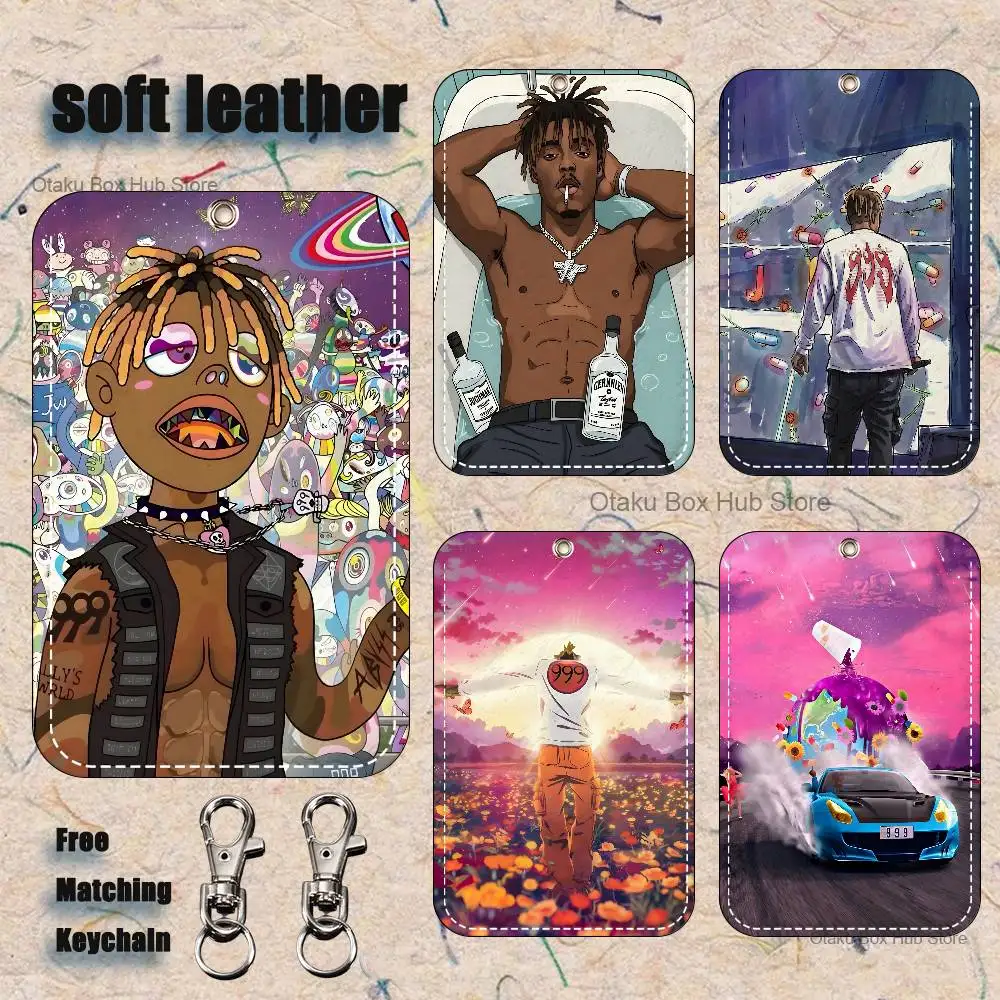 

Rapper 999 J-Juice W-WRLD Holder Keychain For Bank Business Work Card Holder Student Card Protective Case Bus Card