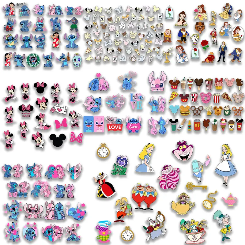 Stitch Mickey Minnie Beauty and the Beast Alice  Winnie the Pooh Iron on Patches Applique for Cloth Bubdies Sale Diy Craft