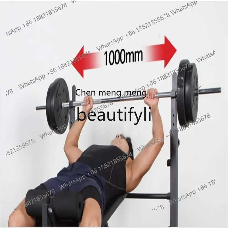 Rak Bench Press Multifungsi untuk Angkat Beban, Rak Squat Barbell, Set Barbell untuk Penggunaan di Rumah, Papan Bench Press