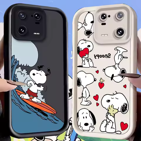 S-Snoopy Case for Xiaomi Mi 15 Pro 14 14T 13 13T 12 11 Lite 11T POCO X7 X6 5G X5 X3 NFC F6 F5 M7 M6 4G Soft Silicone Cover Funda