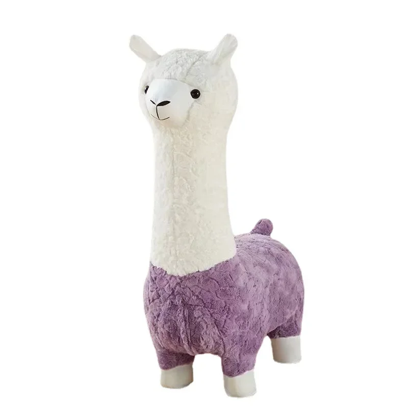 

Alpaca Stool Home Furniture Animal Stool Alpaca Chair Children Plush Toys Fall To The Ground for Shoes Stool Living Room Decor