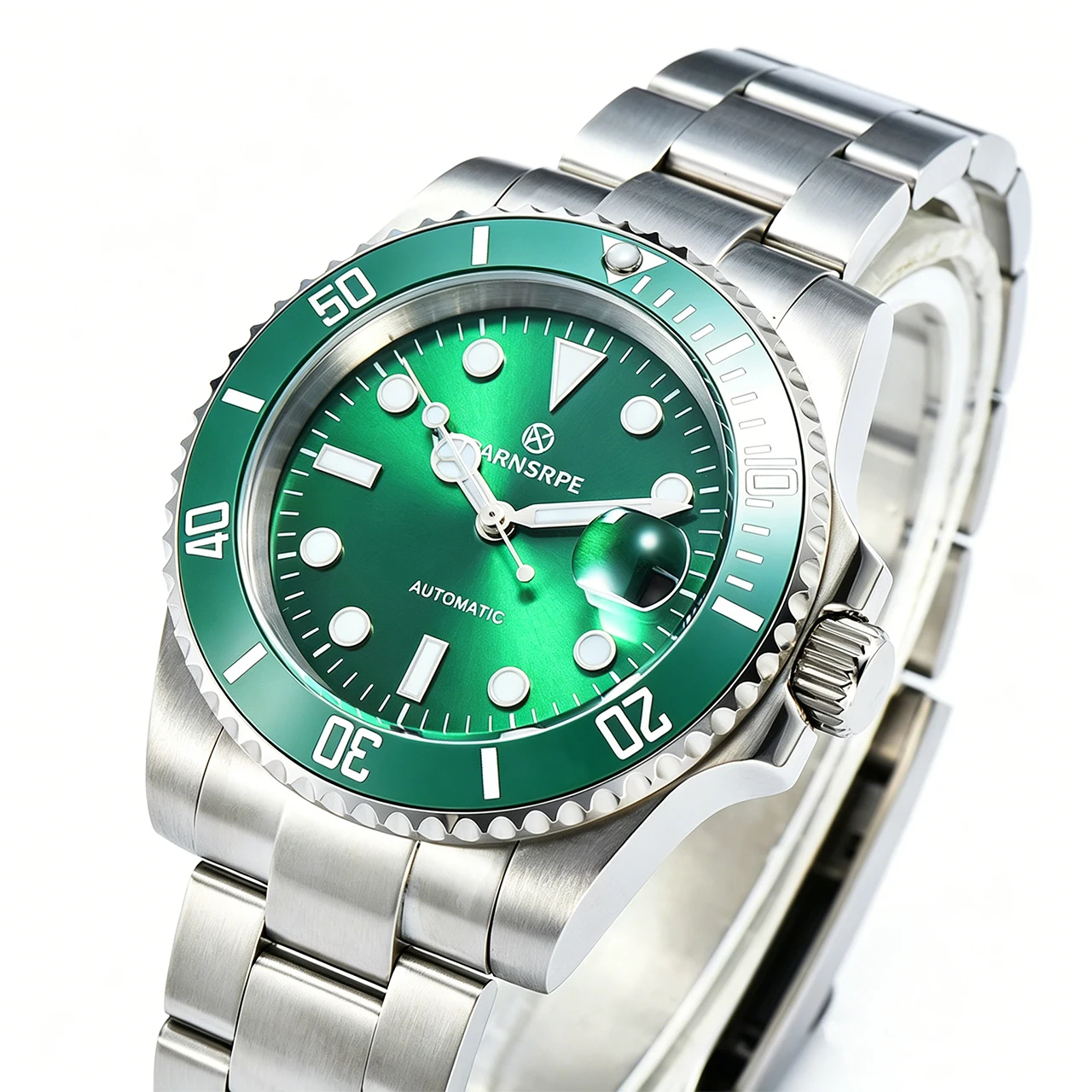 40mm Mens CHINA NH35 Automatic Diver Watch Unidirectional Ceramic Bezel Sterile Luminous Single Date Dial Solid Waterproof Case